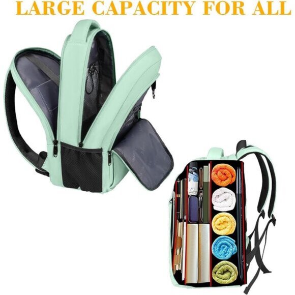 🆕Matein Men Mint Green Travel Business Anti Theft Slim Sturdy Laptops Backpack - Picture 5 of 10